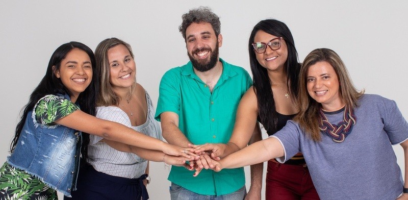 Equipe que faz o #repercuteAESO. Foto: Duda Maux.